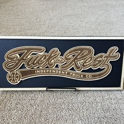 New Independent Truck Co FTR Laser Engraved Wood Sign