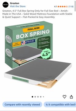 Greaton 4.5" Full Box Spring Wood Mattress Foundation