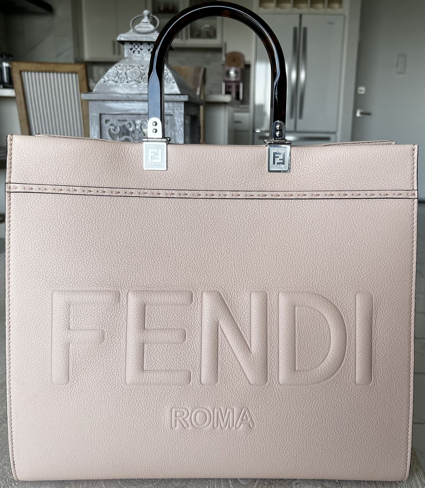 Fendi Sunshine Tote in Pale Pink (Large)