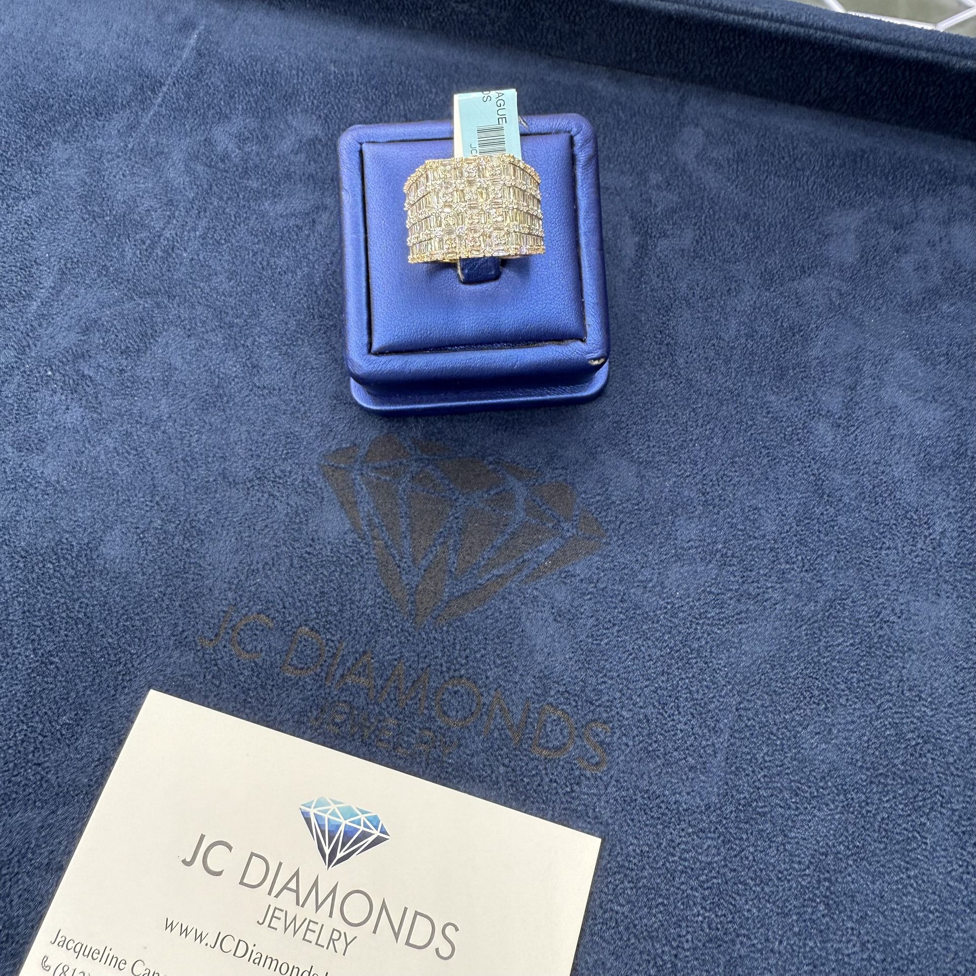 Ring Huge Men Diamonds Real / 10k Gold
