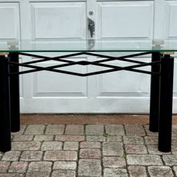 ⭕️ 60” Glass Top Console Table – Elegant Entryway Accent