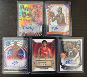 NBA Basketball Auto Lot (5) Jaylon Tyson RC Alex English Bruce Brown & More!