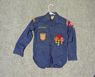 1950s cub scout BSA Langley shirt with patches