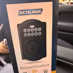 Schlage Camelot Aged Bronze Electronic Deadbolt and Keypad