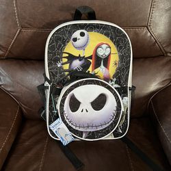 Nightmare Before Christmas Backpack With Lunch Bag 