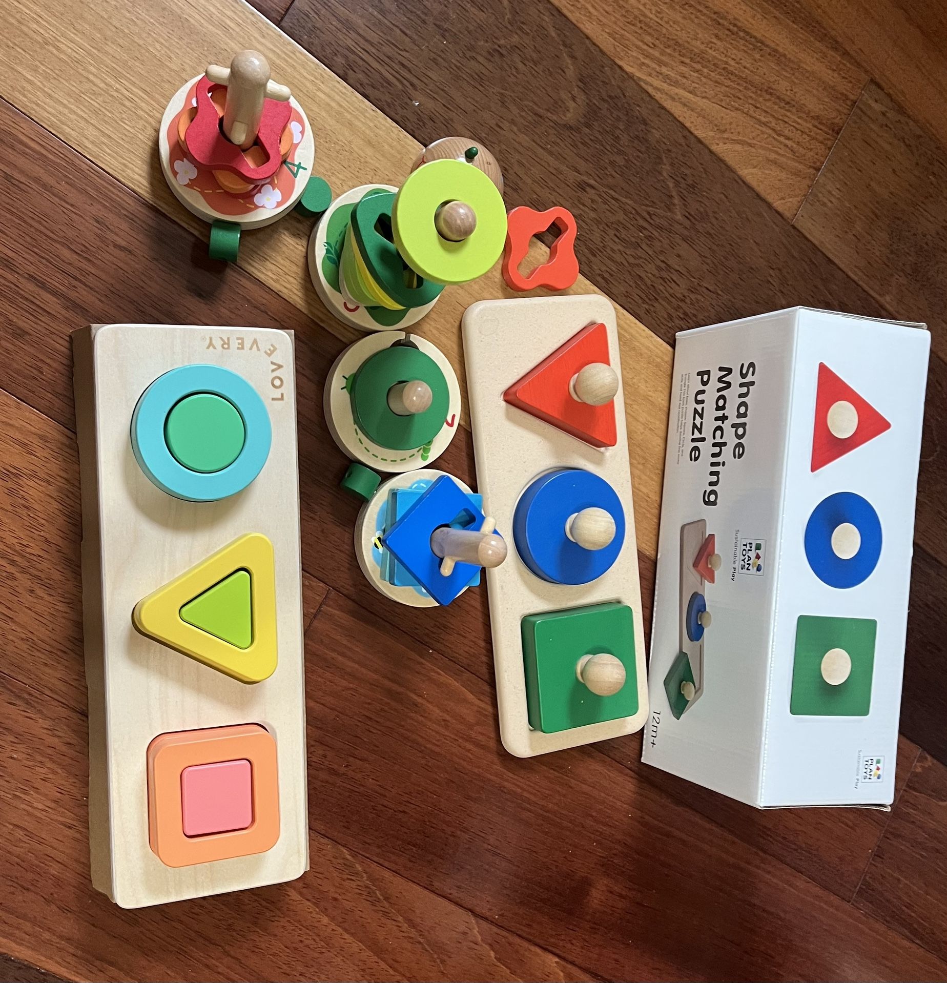 Plan toys and Lovevery Puzzles