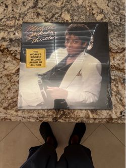 New vinyl record of Michael Jackson and a Vinyl recorder