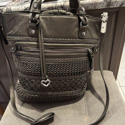 Gorgeous Brighton Pewter Leather Bag