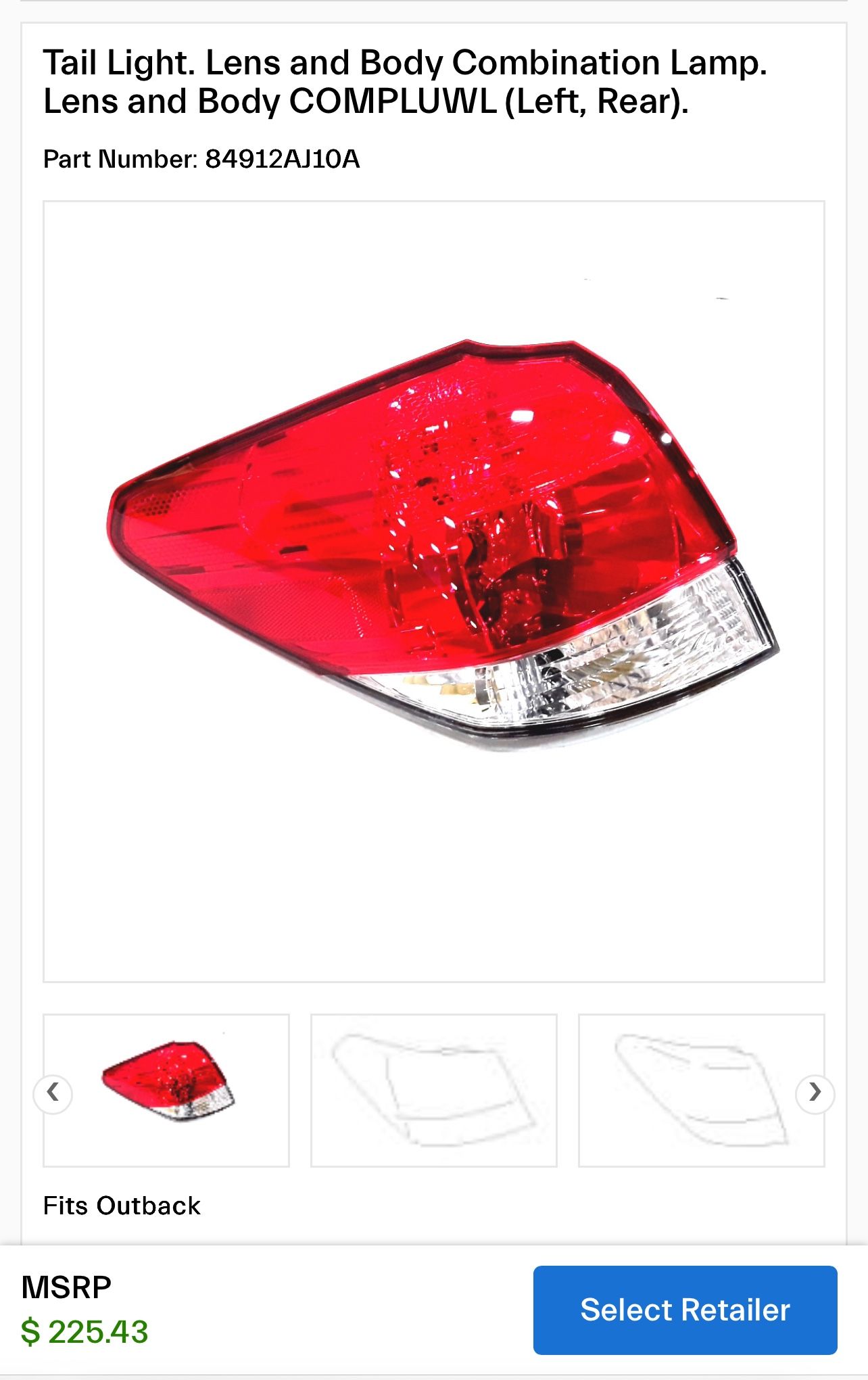 Subaru Tail Light