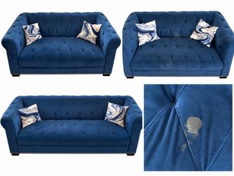 FREE 3-Piece Blue Sofa Set – Pickup Today