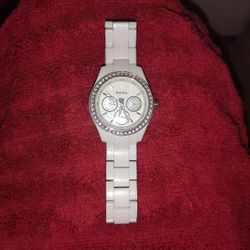 Ladies Fossil Watch With 3 Opal Dials $30