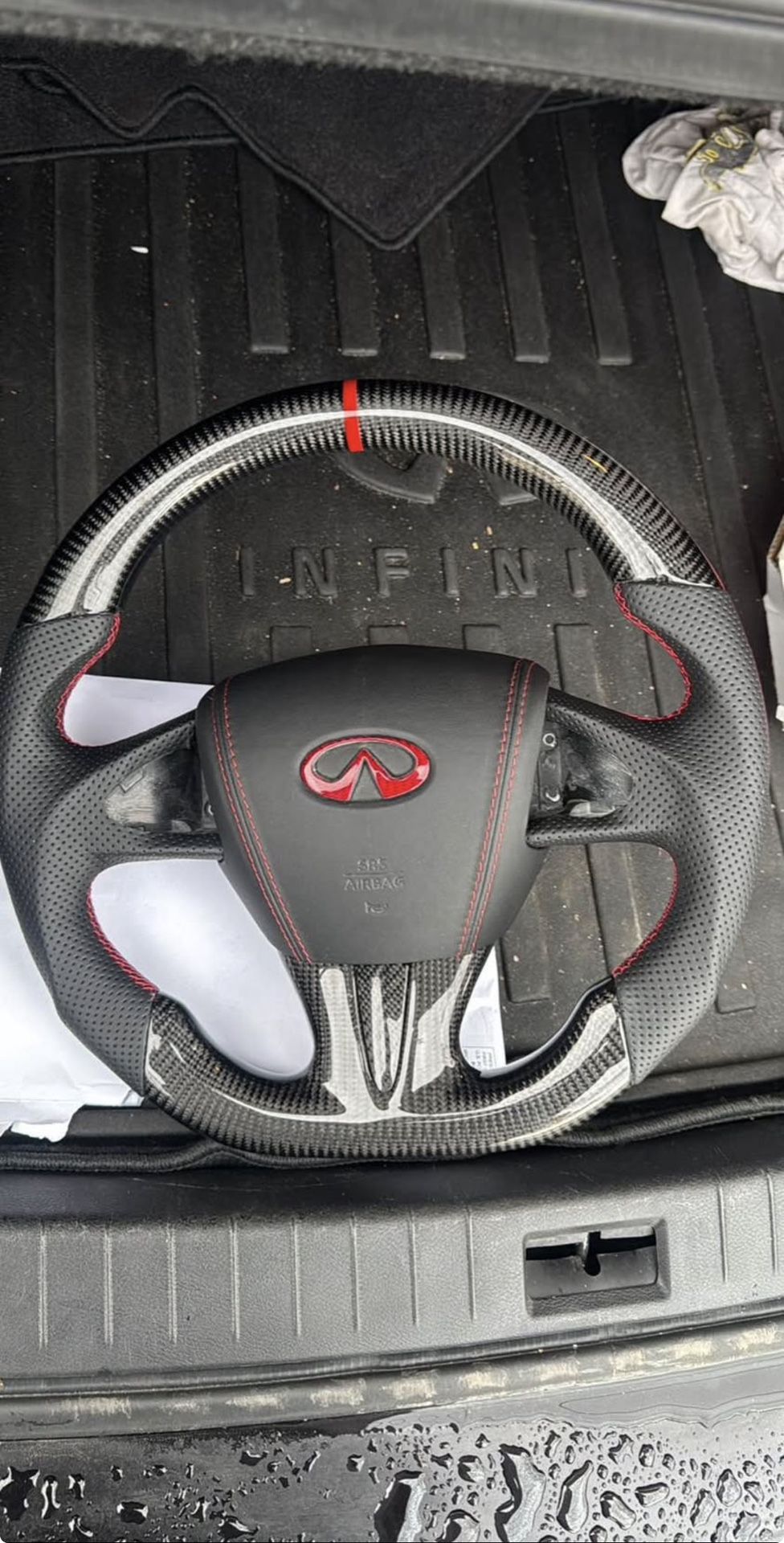 Q50 Steering Wheel Carbon With Airbag Cover