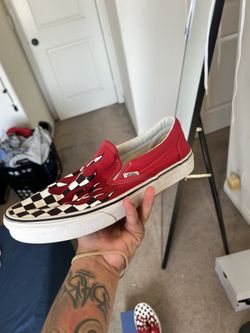 Vans checkered flame sz 10.5