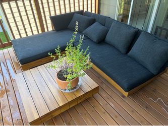 Article lubek patio/deck lounge chase sectional