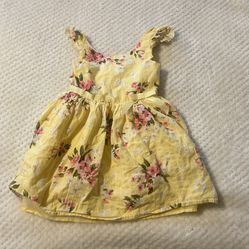 Yellow Floral Print Dress Toddler size 4