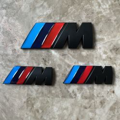 Set 3pcs For M Series M2x Fender Emblems Black Style Trunk