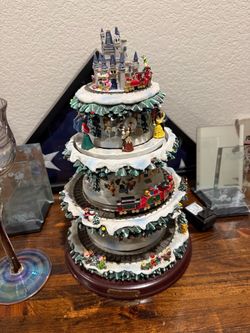 Disney Christmas Tree Train Figurine Sculpture