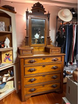 Eastlake style vanity dresser