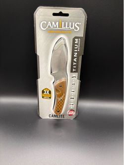 Camillus Camlite 3.25" Fixed Blade 420 Stainless Steel Titanium Bonded Knife