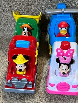Disney Characters Play Vehicles - Micky Fire Truck & Helicopter Donald & Goofy