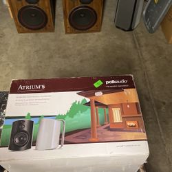 Polk Atrium 5 Indoor/Outdoor Loudspeaker - Pair & 100 Foot Of 12AWG Speaker Wire