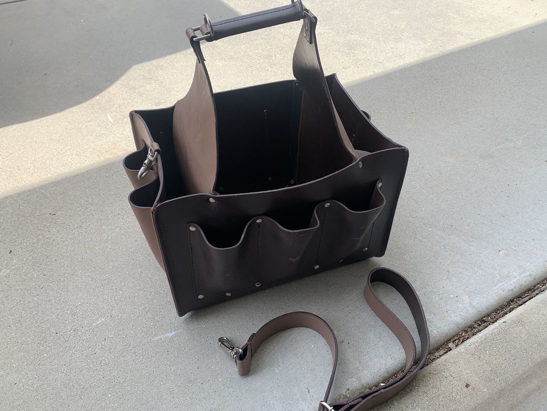 Leather Tool Bag With Strap