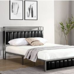 NEW TWIN FULL QUEEN SIZE PLATFORM BED WITH USB CHARGER AND MATTRESS WITH FREE DELIVERY 