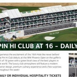 2 Tickets Waste Management Phoenix Open Pin Hi Club