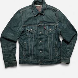 Levi's Men's Green and Blue Jacket(33509)11