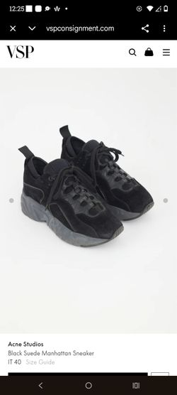 Acne Studios Rockaway black suede chunky sneakers