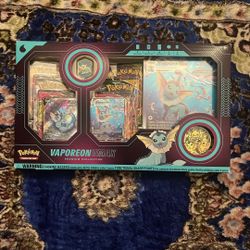 Vaporeon vmax premium collection box . Brand new 