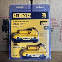 DeWALT LITHIUM ION Batteries 2 pack 3.0 AH