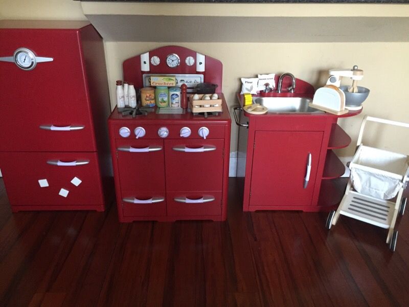 Pottery Barn Retro Kids Kitchen and Shopping Cart