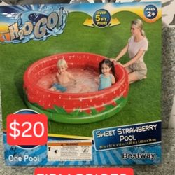 ✨️ H2OGo Bestway Sweet Strawberry Inflatable Play Pool (51145E