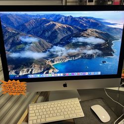 iMac 5K 27” Retina 2015 Intel Quad Core  GHz, 16GB RAM, AMD Radeon R9 M390 2GB Graphics, macOS Monterey. Comes with Apple Wireless keyboard & Mo