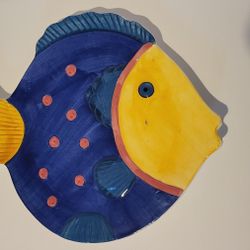 Large Adorable Fish Plate 