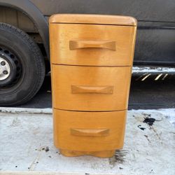 Single 3 Drawer Leo Jiranek for Heywood Wakefield Niagara Nightstand.