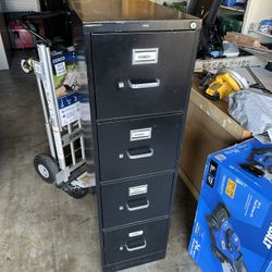 Tall 4 Drawer Metal File Cabinet.