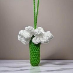 Crochet Handmade Flower Chapstick/Lipstick/Lighter/Etc. Drawstring Holder