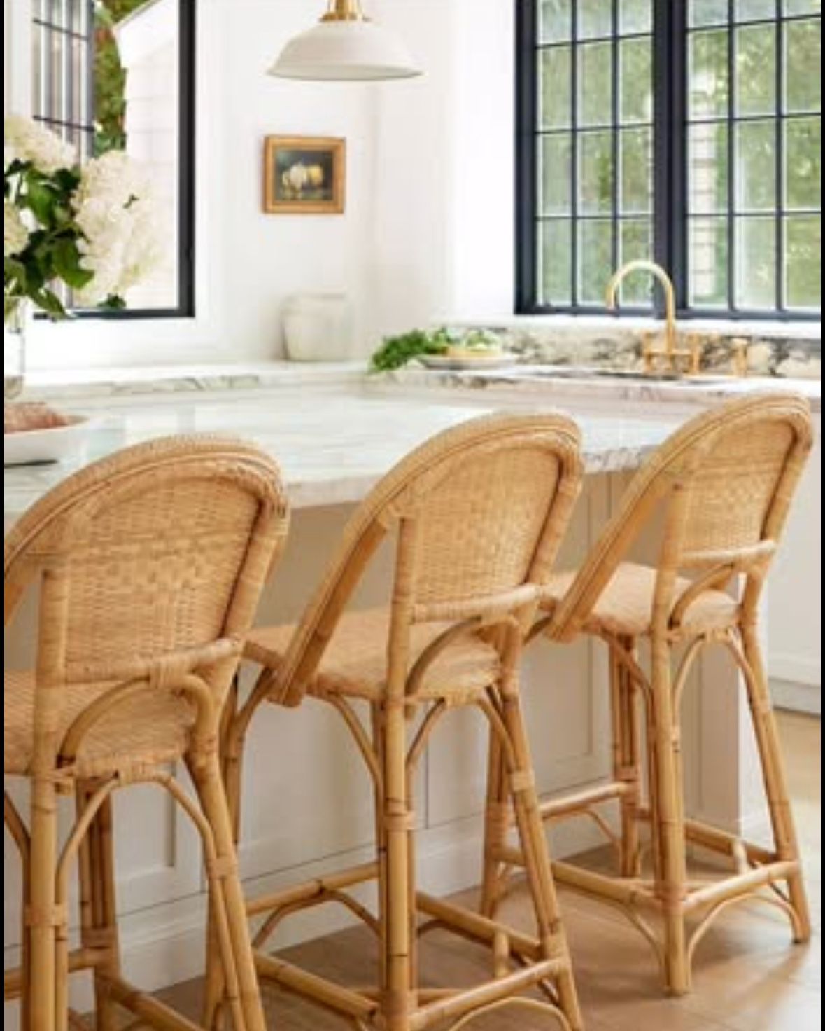 Serena & Lily Riviera Rattan Counter Stools – 2 Available