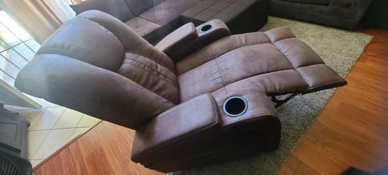 Brown recliner