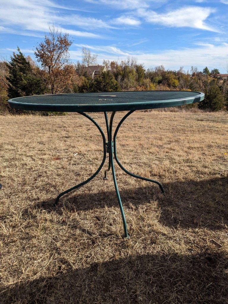 Vintage Wrought Iron Patio Table