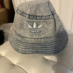 Light Wash Denim Adidas Bucket Hat
