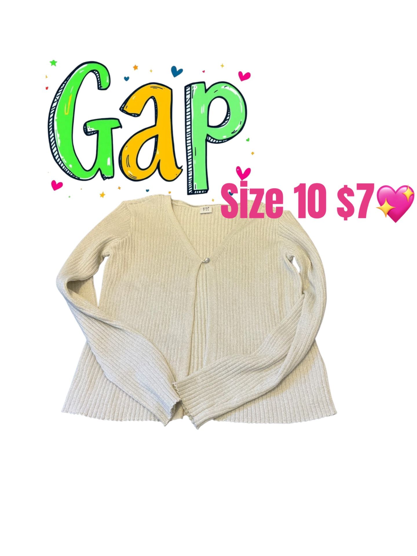 Kids Lurex® Ribbed Cardigan Size Large (10) Pre Love Condition 💖