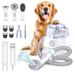 Dog grooming kit and vacuum 