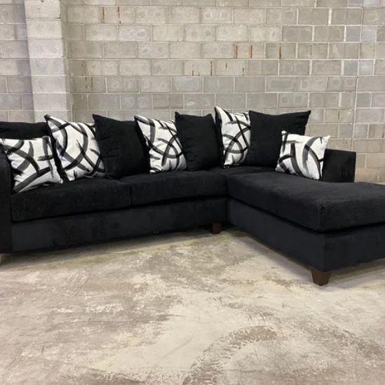 Black Sectional Sofa- Delivery Available!