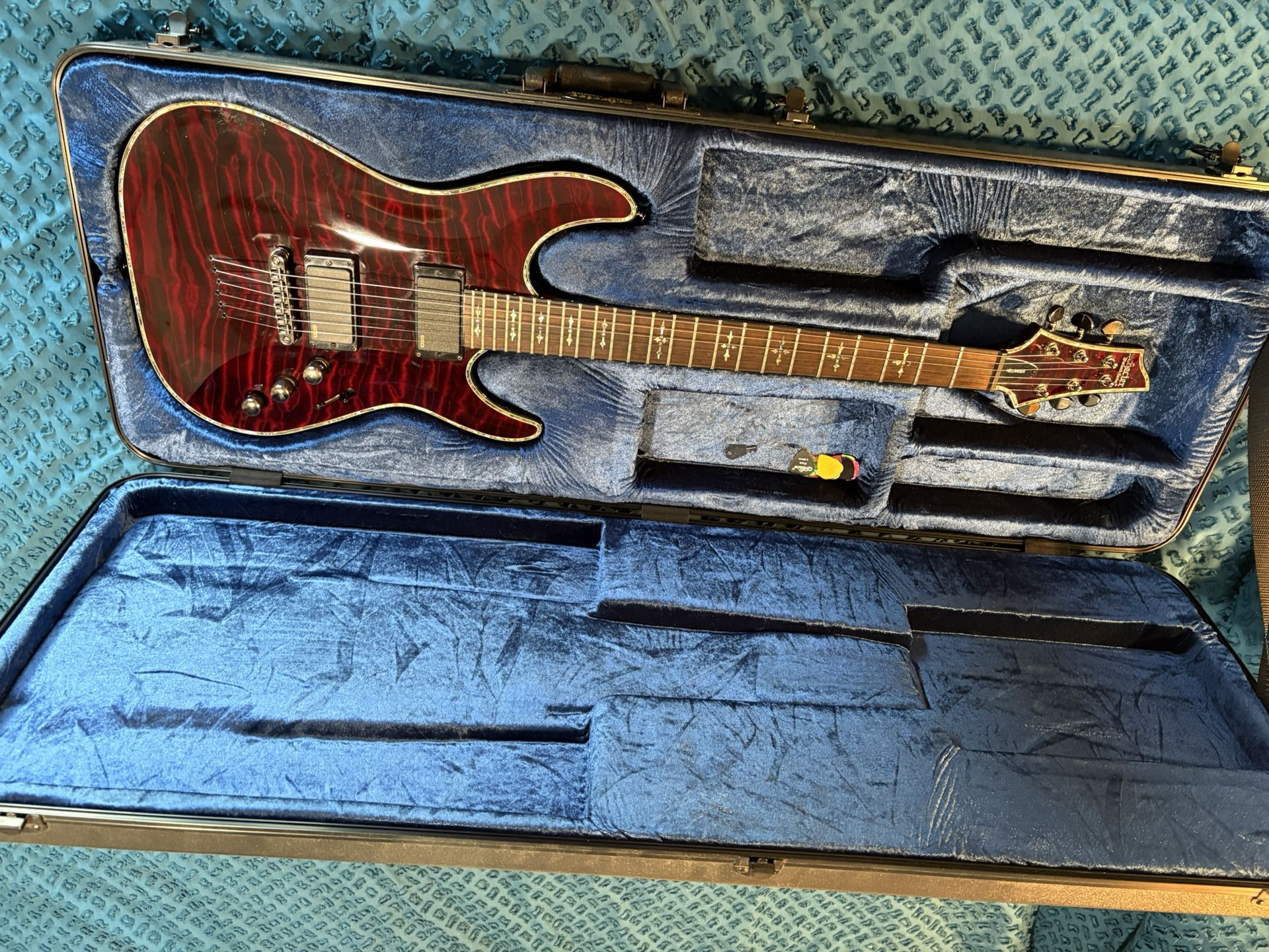 Schecter Hellraiser Electric Guitar ( Color- Crimson Red ). Perfect Condition! Hardcase Included!