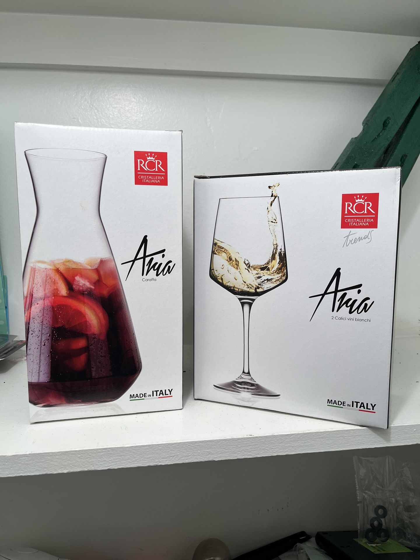 Glass Pitcher And Wine Glasses