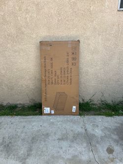 100 Gallon Outdoor Storage Box, Waterproof Resin Deck Box Organizer, Lockable Outside Container