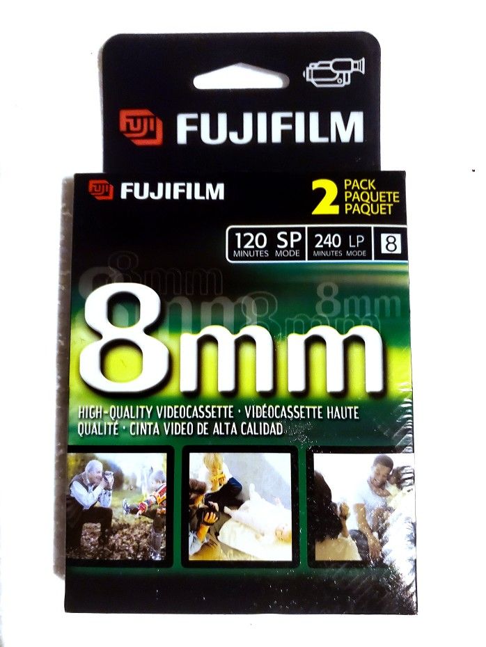 New 2 Pack Fujifilm 8mm P6-120 Video Camcorder Cassette Tape